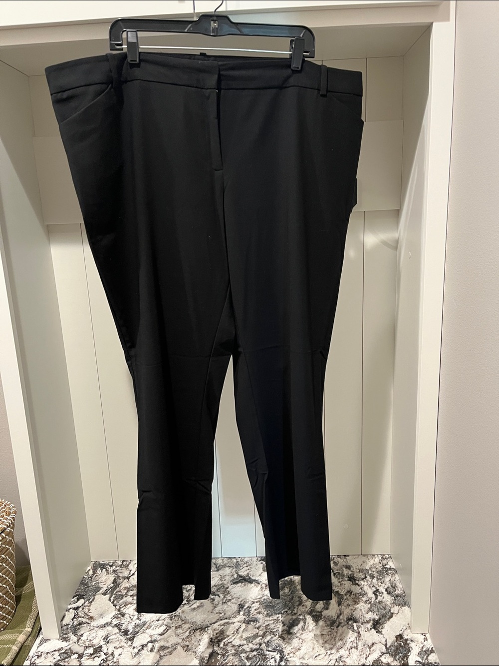 Roz & Ali Black Straight-Leg Dress Trousers